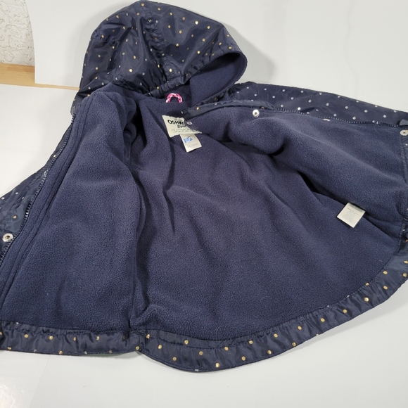 Child's 2T hooded jacket Oshkosh Bgosh Black and Gold - Picture 7 of 9